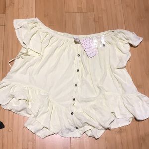 Yellow free people top